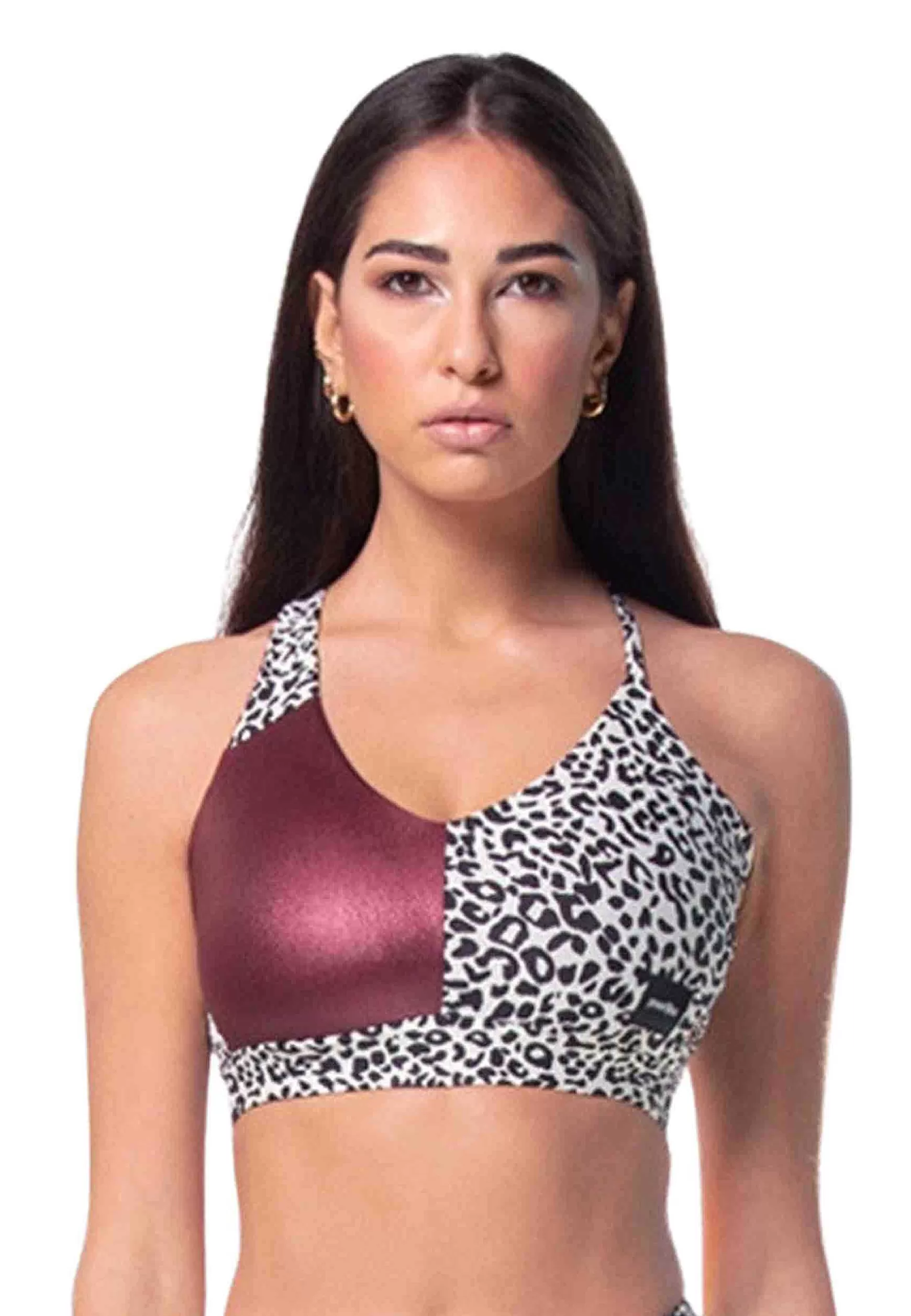 Top Donna Nika Double Face In Tessuto Luxury E Animalier*Invertika Discount