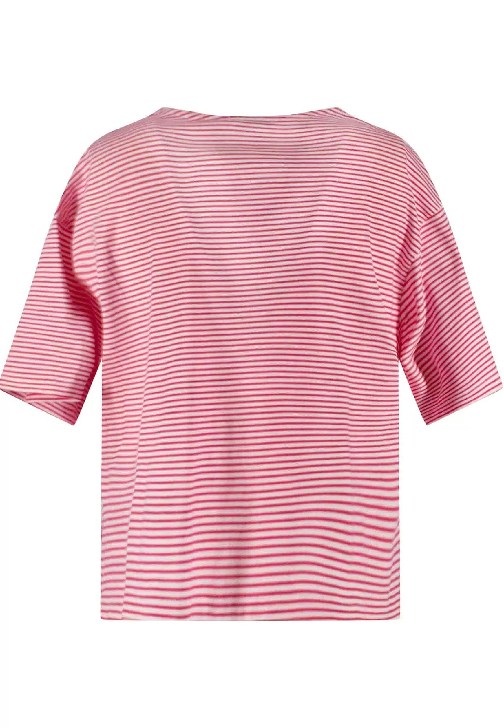 T-Shirt Donna Tita In Cotone Bianco E Rosso A Righe E Scollo A V*TreBarraBi Best Sale